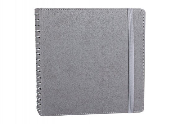SÖĞÜTÖZÜ GRİ SPİRALLİ TARİHSİZ DEFTER (17X24 CM)