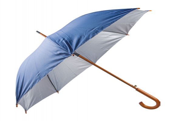 MANGOSTAN LACİVERT AHŞAP SAPLI ŞEMSİYE