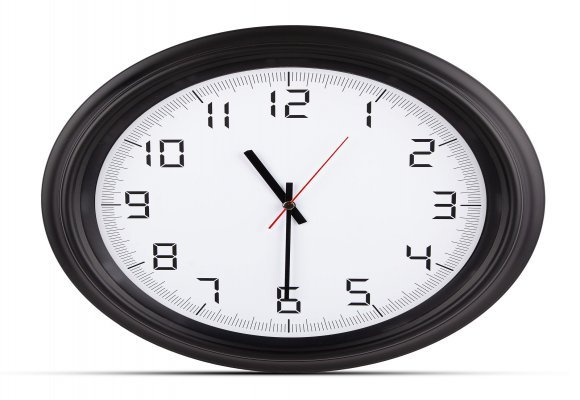 ATLAS SİYAH PLASTİK KASA DUVAR SAATİ (380MM)