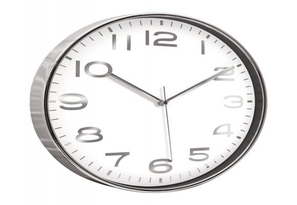 HADES406 BEYAZ-GÜMÜŞ METALİZE ÇERÇEVE DUVAR SAATİ(380 MM)