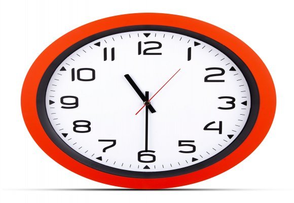 HERA TURUNCU PLASTİK KASA DUVAR SAATİ (350MM)