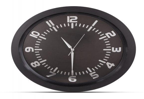 POSEIDON SİYAH PLASTİK KASA DUVAR SAATİ 350MM