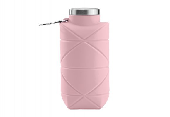 AYDENİZ PEMBE 700 ML KATLANABİLİR SİLİKON MATARA