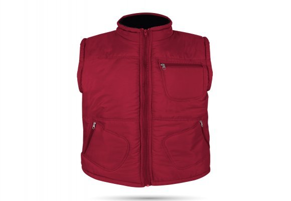 ALASKA KIRMIZI ÜÇ CEPLİ ŞİŞME YELEK M