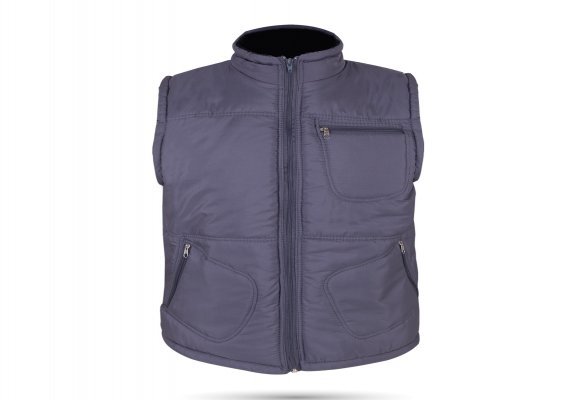 ALASKA FÜME ÜÇ CEPLİ ŞİŞME YELEK L